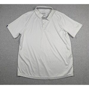 Swannies Men‎ Shirt 2XL Polo Geometric Print Performance Golf Short Sleeve